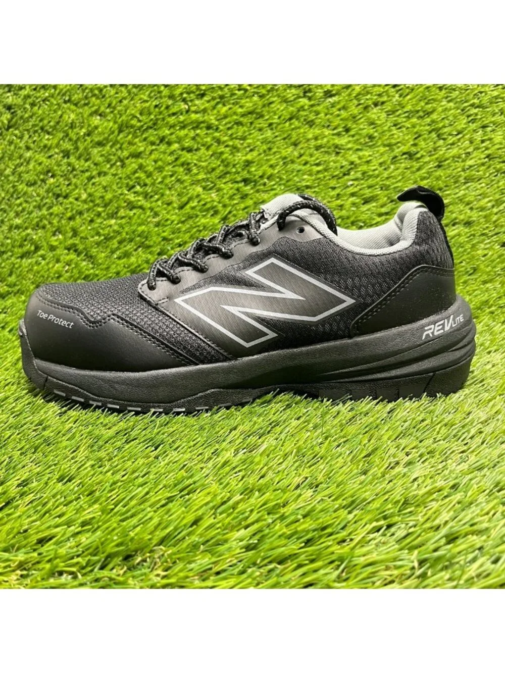 New Balance Quikshift Womens Size 8 Black Gray Composite Toe Safety Work Shoes